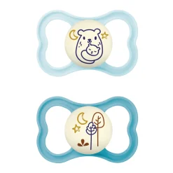 Succhietti air night 6+ silicone bio-circolare conf. doppia verde/blu – mam