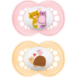 Succhietti original 16+ caucciù bio-circolare conf. doppia rosa/giallo – mam