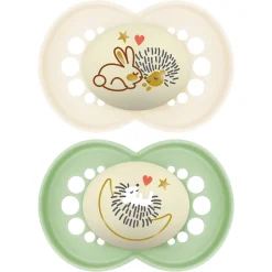 Succhietti original night 16+ caucciù bio-circolare conf. doppia verde/panna – mam