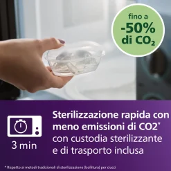 Succhietti ultra start 0-2m night pastello viola e arancione luna e stella, a base vegetale – set da 2 ciucci – philips avent