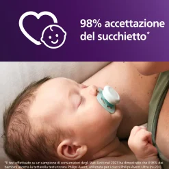 Succhietti ultra start 0-2m day pastello verde e blu , a base vegetale – set da 2 ciucci – philips avent