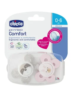 Succhietto comfort girl silicone 0-6 mesi 2 pz colori assortiti