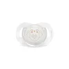 Succhietto nuova collezione bonhomia con tettina sx pro. 0-6 mesi. decoro civetta bianco