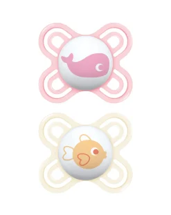 Succhietto perfect start 0-2m silicone bio-circolare conf.singola colori assortiti rosa e panna – mam