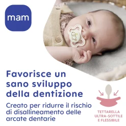 Succhietto perfect start 0-2m silicone bio-circolare conf.singola colori assortiti rosa e panna – mam