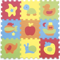 Tappeto puzzle animali 9pcs