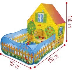 Tenda casetta con giardino e 30 palline