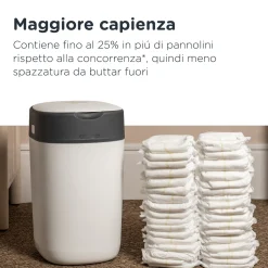 Tommee tippee twist and click cestino per pannolini avanzato verde