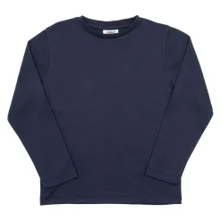 T-shirt basic manica lunga bimbo blu scuro