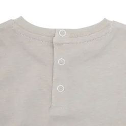 T-shirt jersey manica lunga bimbo beige stampata