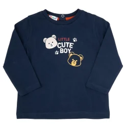 T-shirt jersey manica lunga bimbo blue stampata