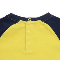 T-shirt jersey manica lunga bimbo blu/giallo “dino”