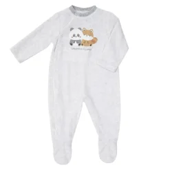 Tutina ciniglia bimbo grigio chiaro