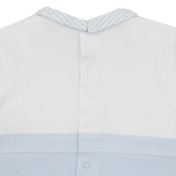 Tutina corta piquet bimbo azzurra