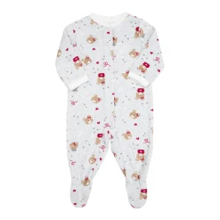 Tutina da bambina grigia “orsetti” apertura frontale