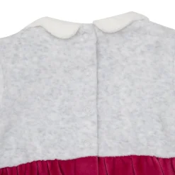 Tutina da bambina rosso/grigia “orsetti”