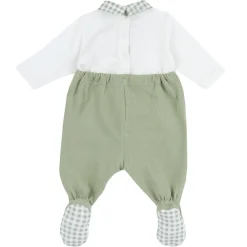 Tutina in cotone leggero, con apertura sulla schiena ideale per primavera e autunno