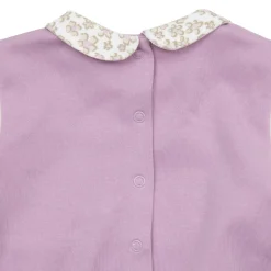 Tutina interlock bimba finta salopette lilla