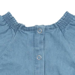 Tutina mezza manica pagliaccetto bimba blue denim
