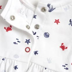 Vestito a maniche corte, in cotone