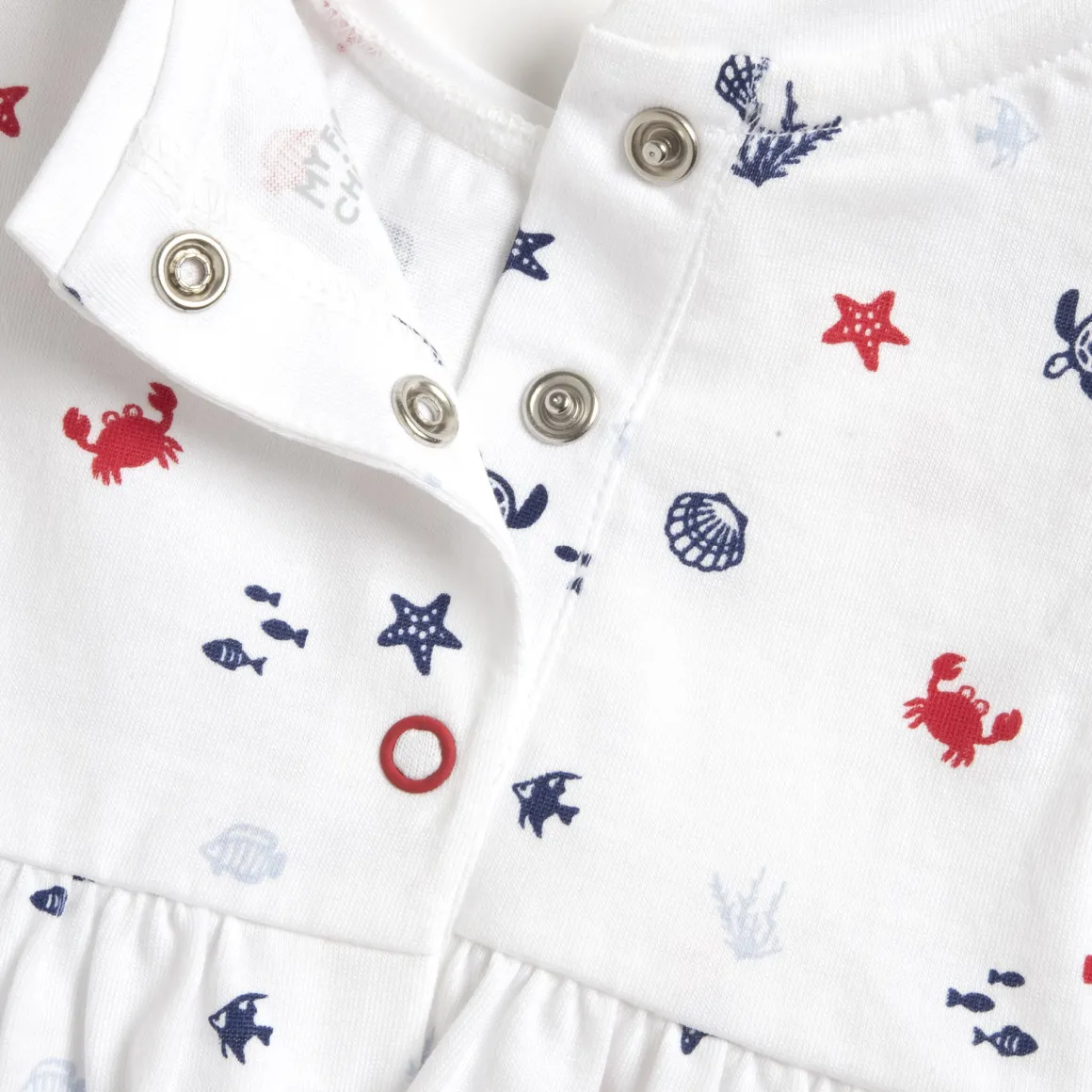 Vestito a maniche corte, in cotone