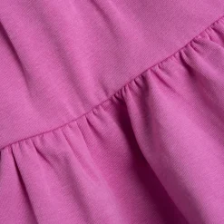 Vestito a maniche corte rosa, in cotone