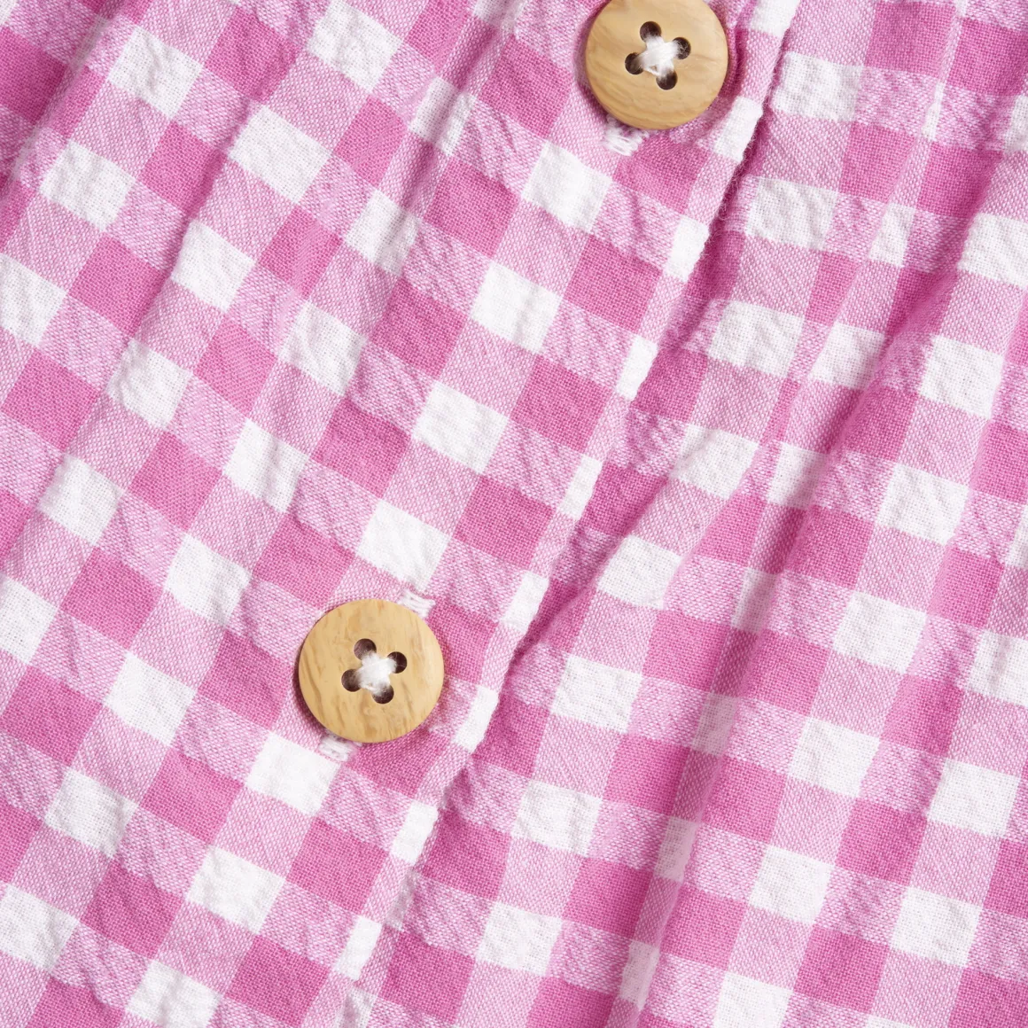 Vestito a maniche corte rosa, in cotone